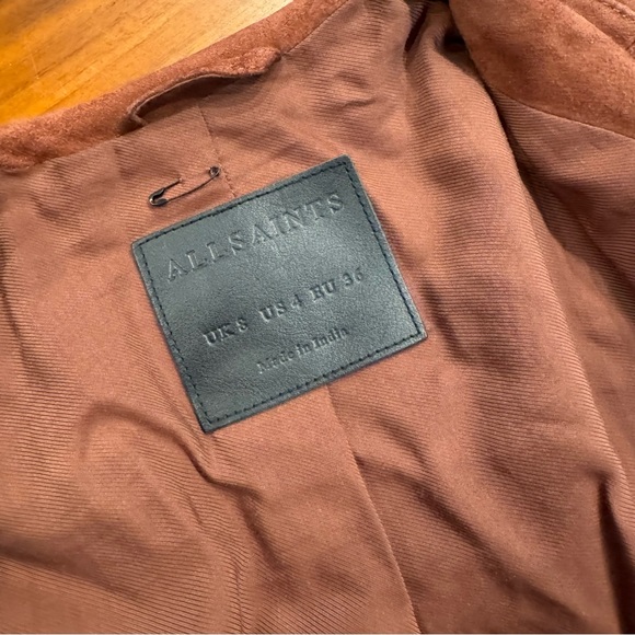 Lightly worn All Saints Suede Jacket - Picture 7 of 7